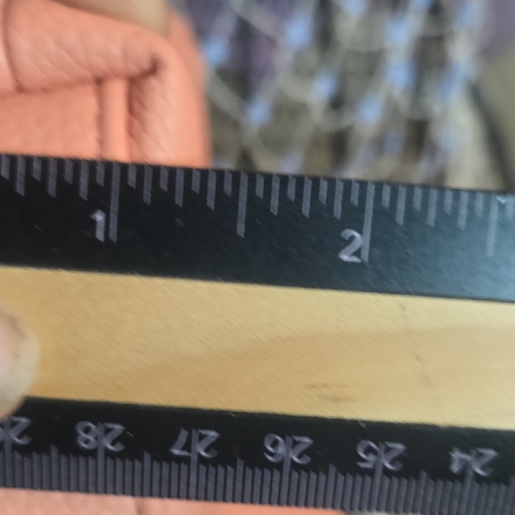 Nanette Lepore Peach Pebbled Leather Crossbody Bag - Picture 13 of 13